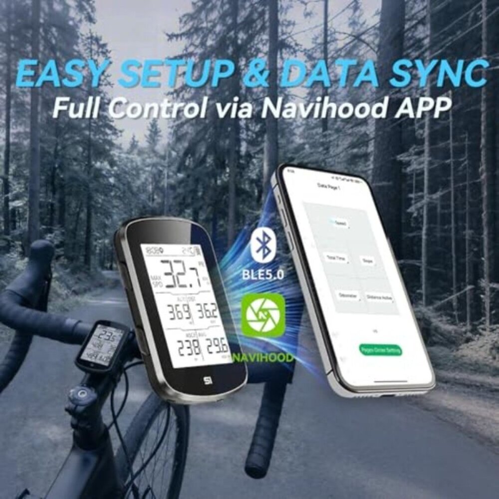 S1 Entry Level GPS Bike Computer Wireless, Laminated 2.8" Screen, Ultra Thin and - Picture 6 of 7